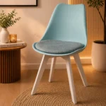 Jazub Tulip White Metal Stand Chair - 1071 - Image 7
